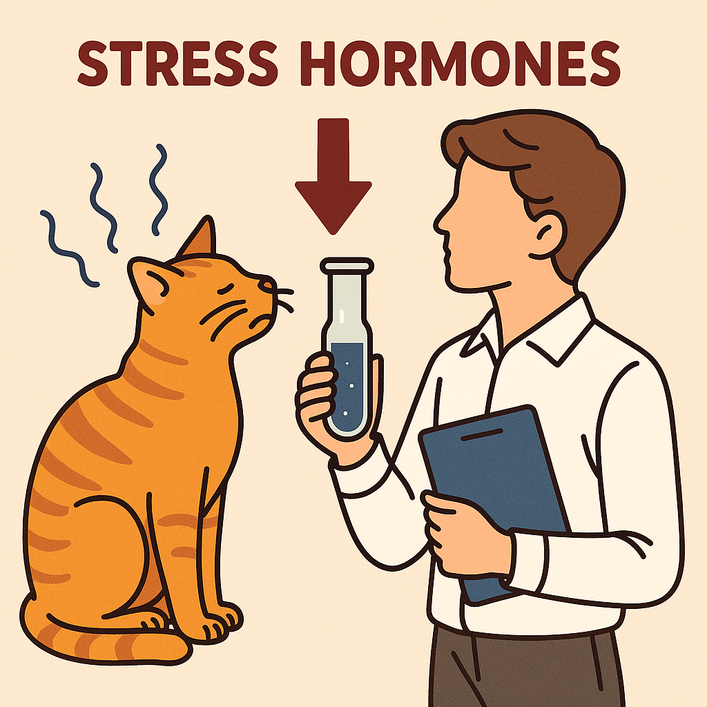 고양이 스트레스 호르몬 관련 이미지