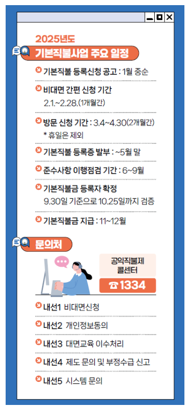 2025년 주요 일정