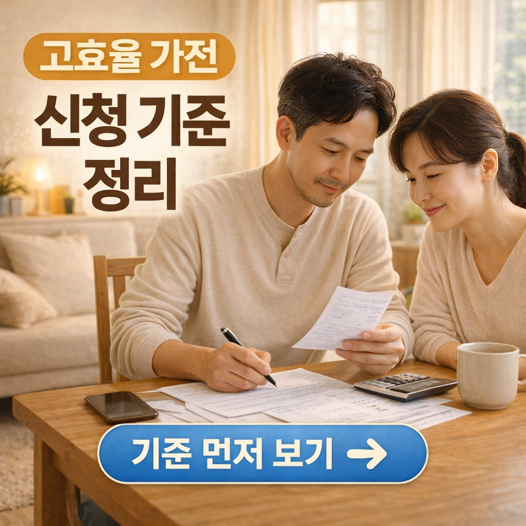 한전 고효율 가전 지원 대상 품목 신청기간 소급 기준 요약