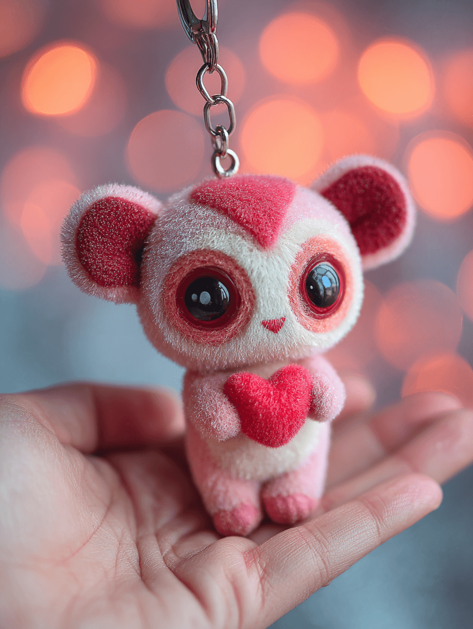 사랑의-감정을-표현하고-있는-키링-인형-이미지