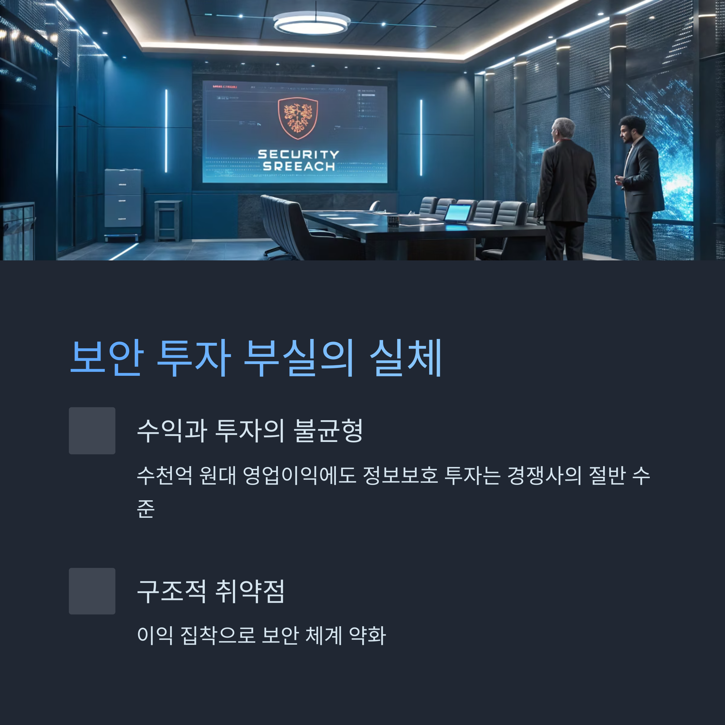 SKT 보안 투자 부실
