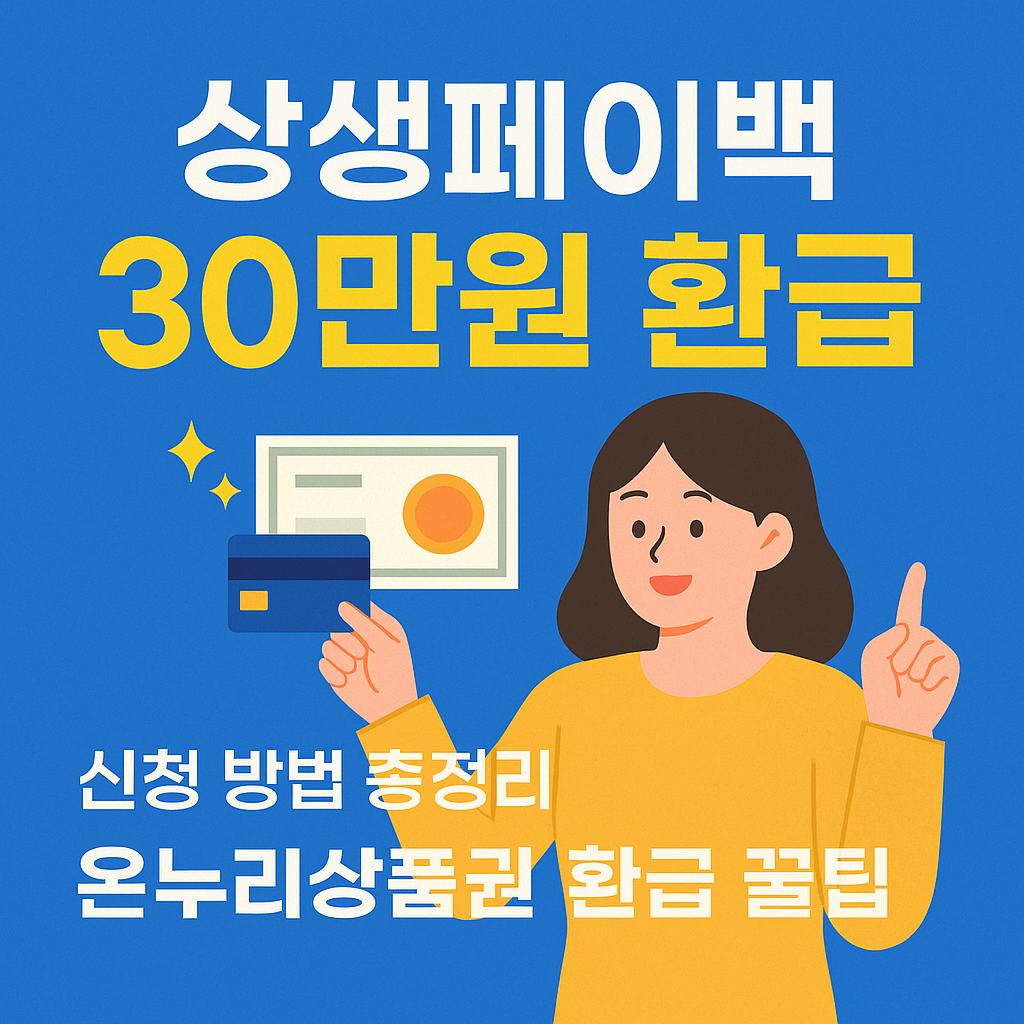 2025년 상생페이백 신청 방법 총정리: 온누리상품권 환급 꿀팁
