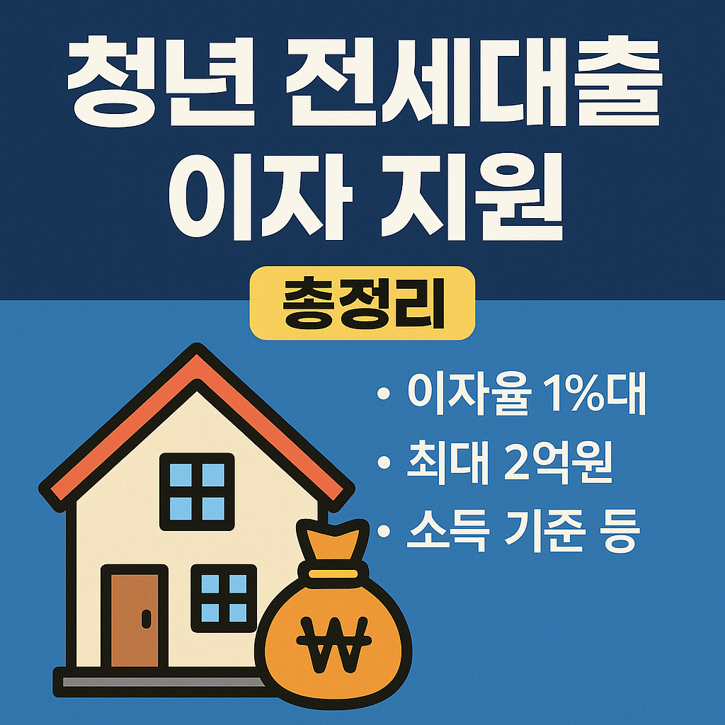 2025 한국 청년 전세대출 이자 지원 총정리|조건부터 신청방법까지 한눈에