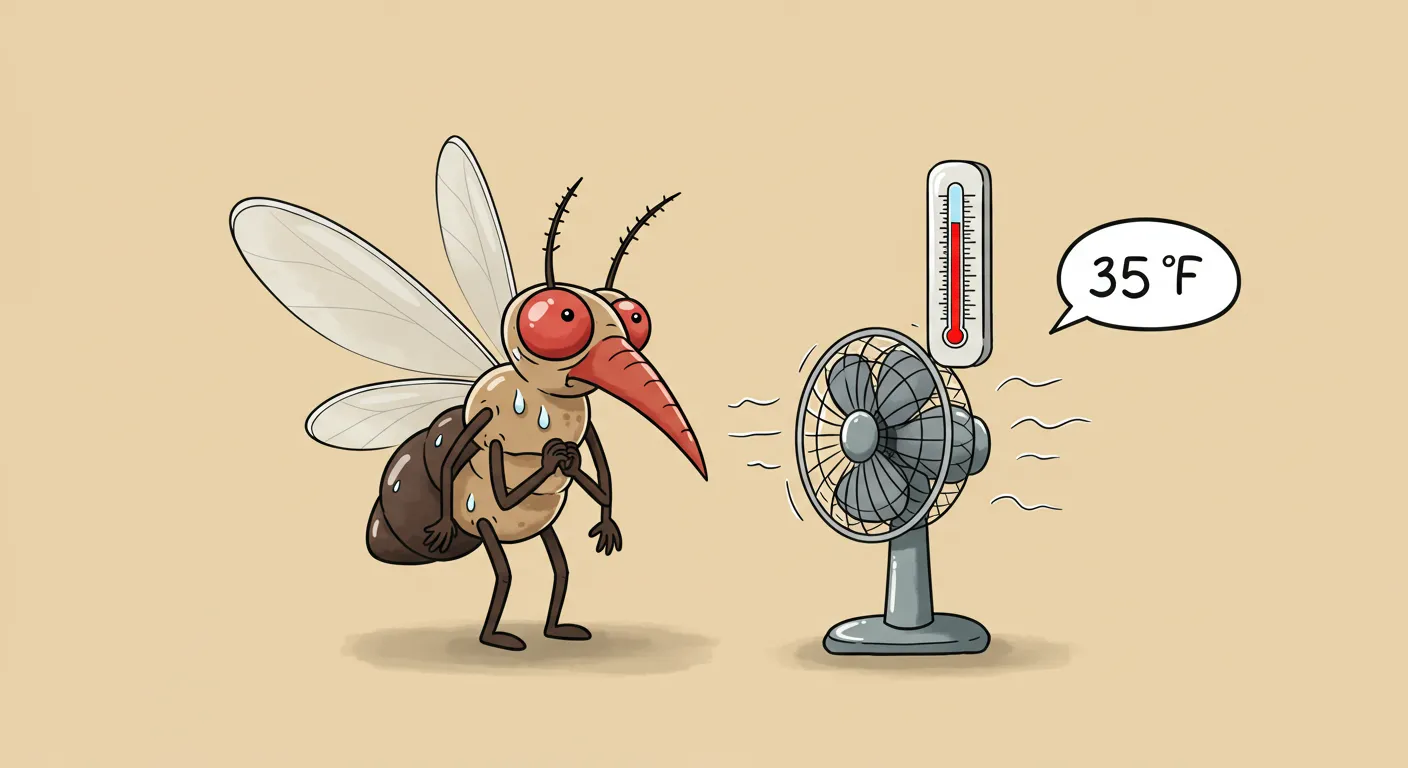 더위를 싫어하는 모기 모습