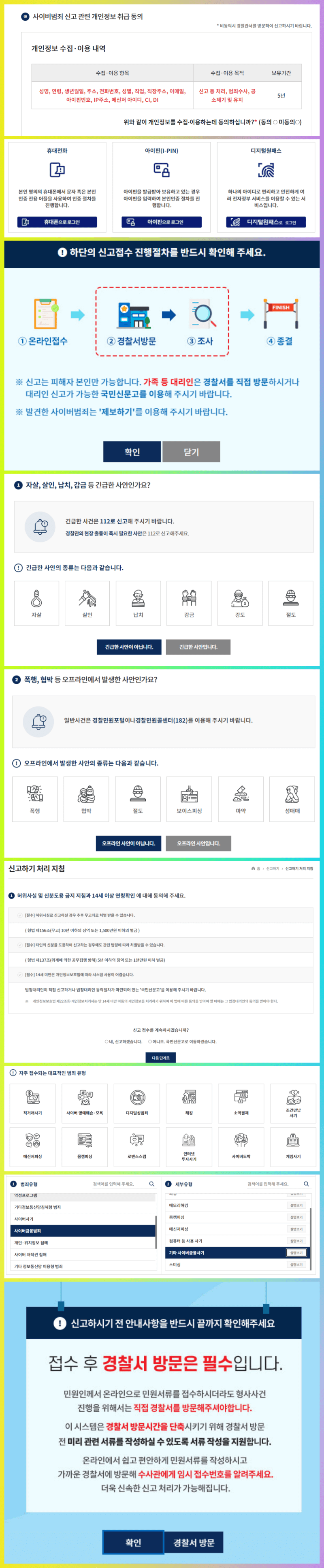 사이범 범죄 신고 절차 순서