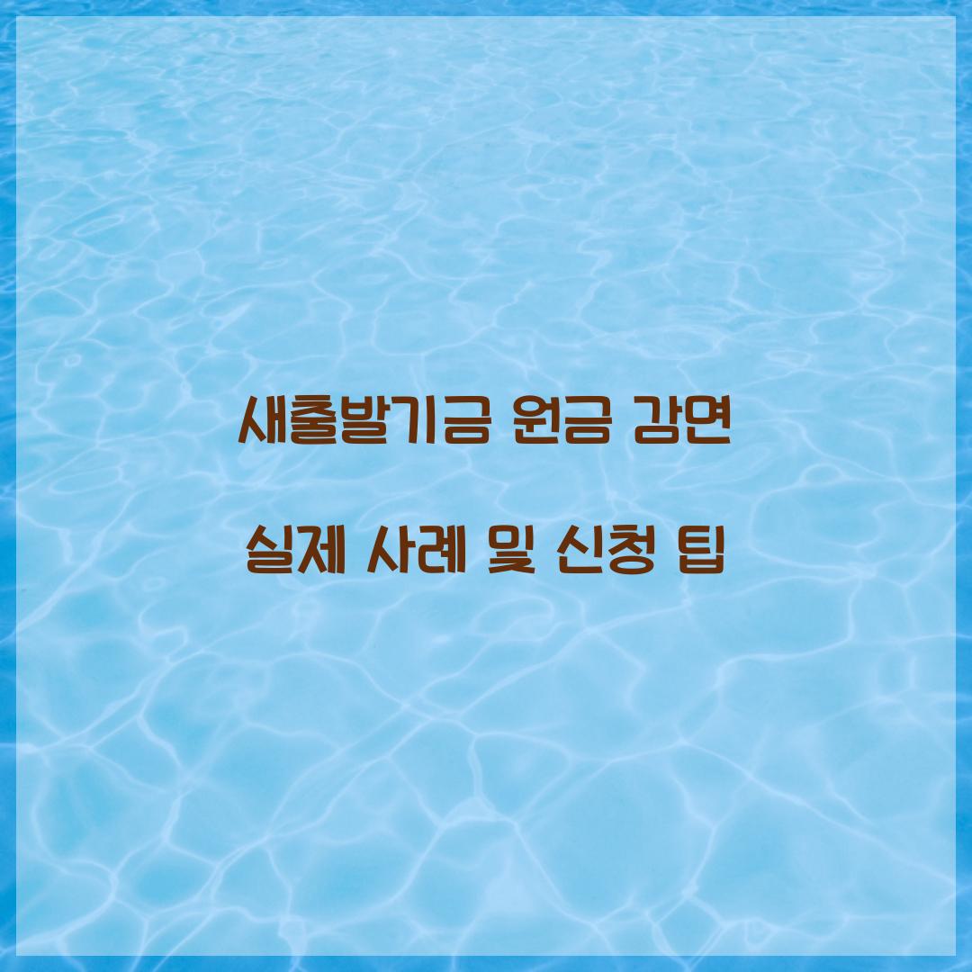 새출발기금 원금 감면