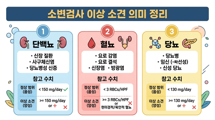 소변검사 이상 소견 해석