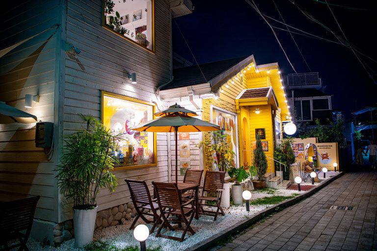 행리단길 감성카페 거리 사진