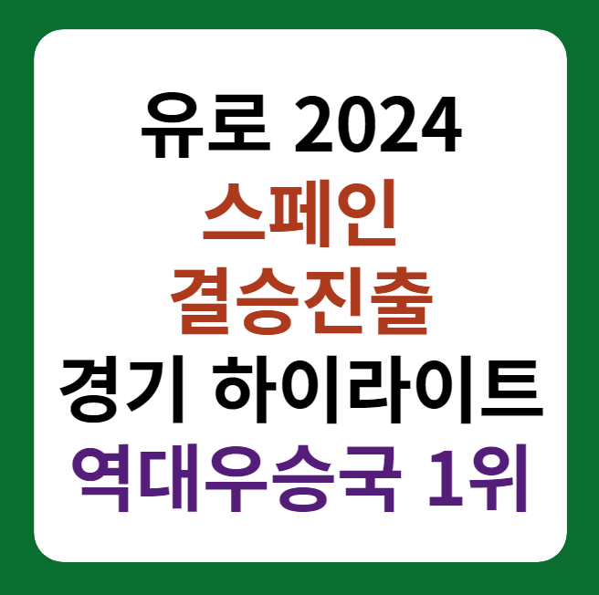 유로 2024 결승전 스페인 진출, 경기 하이라이트 섬네일 이미지