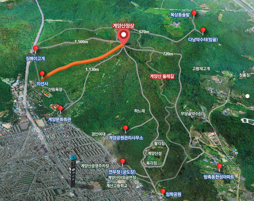 계양산 등산코스 소개 - 계양산 장미원 포함 대표 등산로 4곳 총정리
