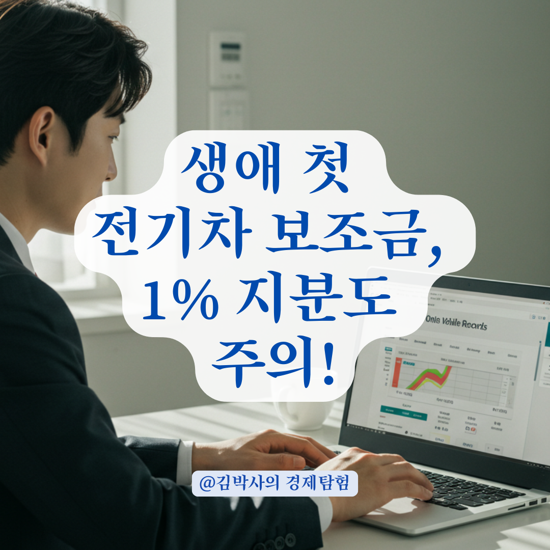 기존 1%라도 차량 지분 있으면 생애 첫 전기차 보조금 못 받을까? 조건 총정리.