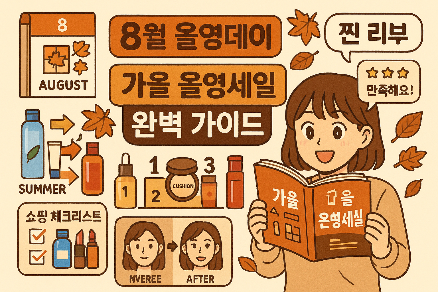 8월 올영데이 &amp; 가을 올영세일 완벽 가이드: 기간별 인기템 &amp; 찐 리뷰 총정리