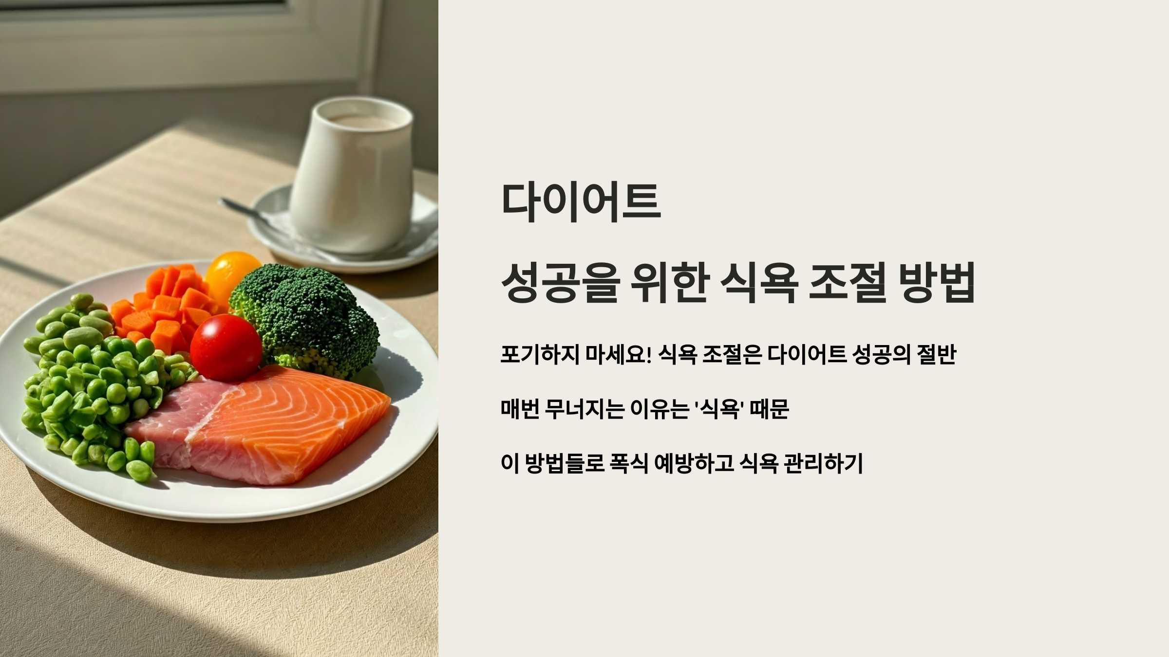 다이어트 성공을 위한 식욕 조절 방법