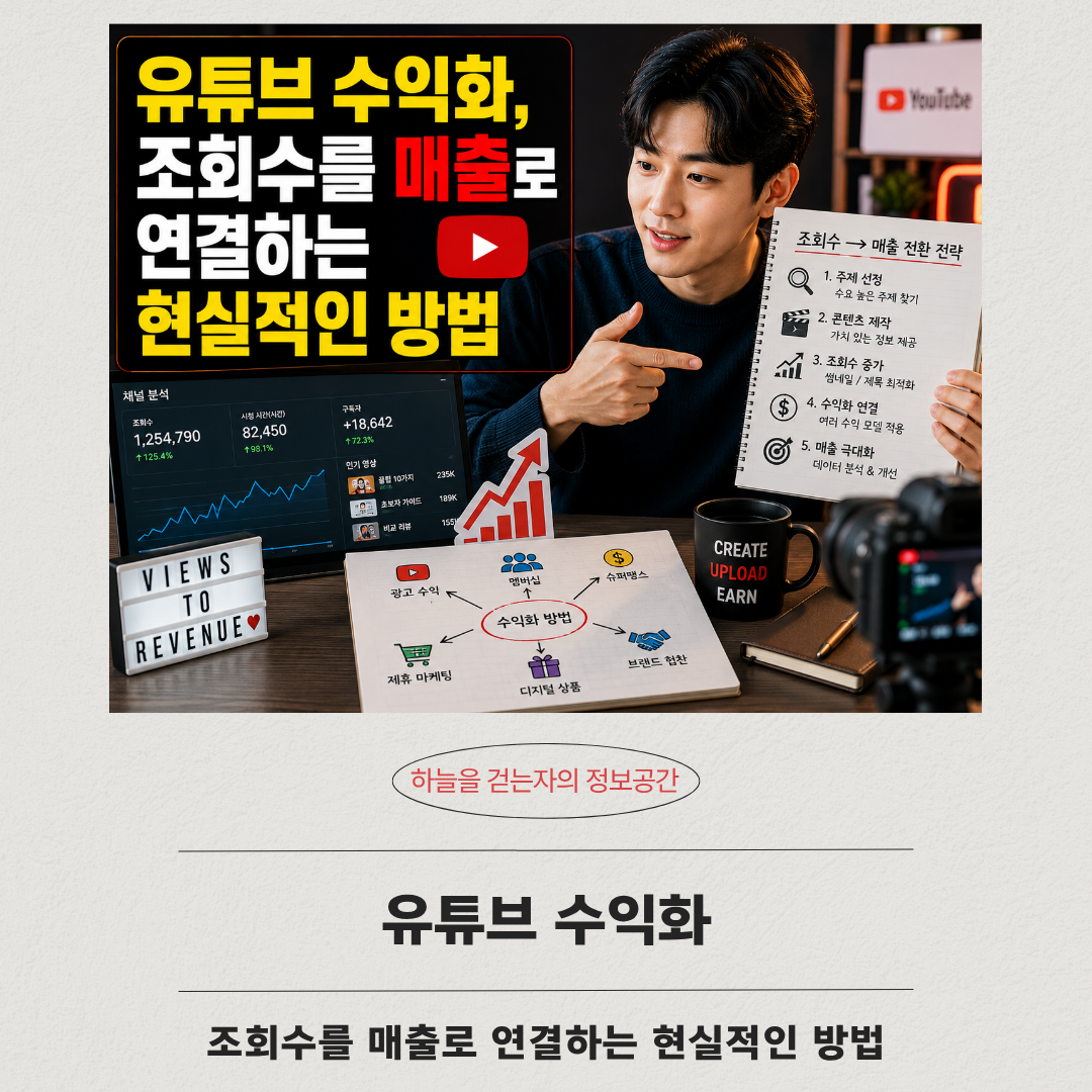 유튜브 수익화, 조회수를 매출로 연결하는 현실적인 방법