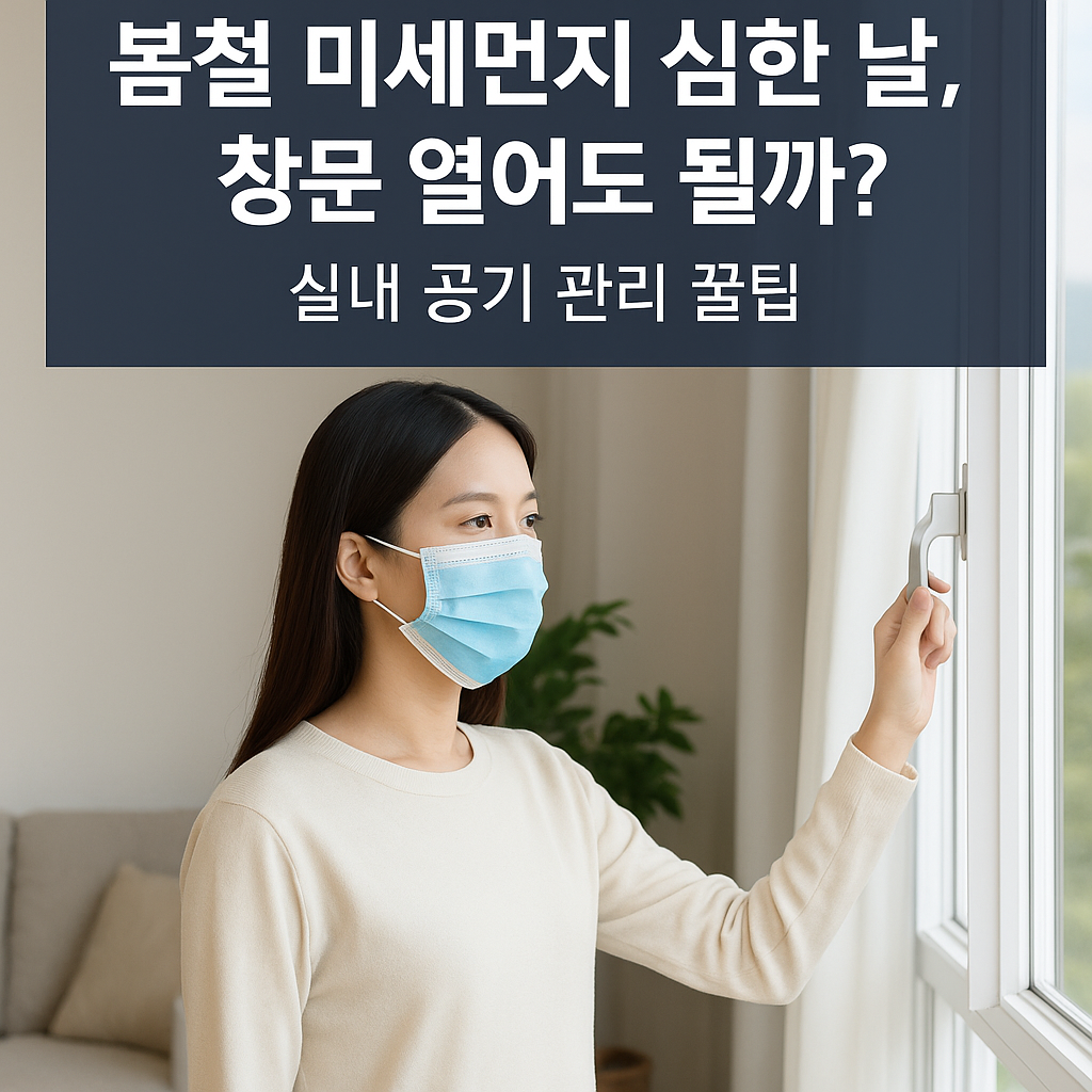 봄철 미세먼지 창문열기 타이밍