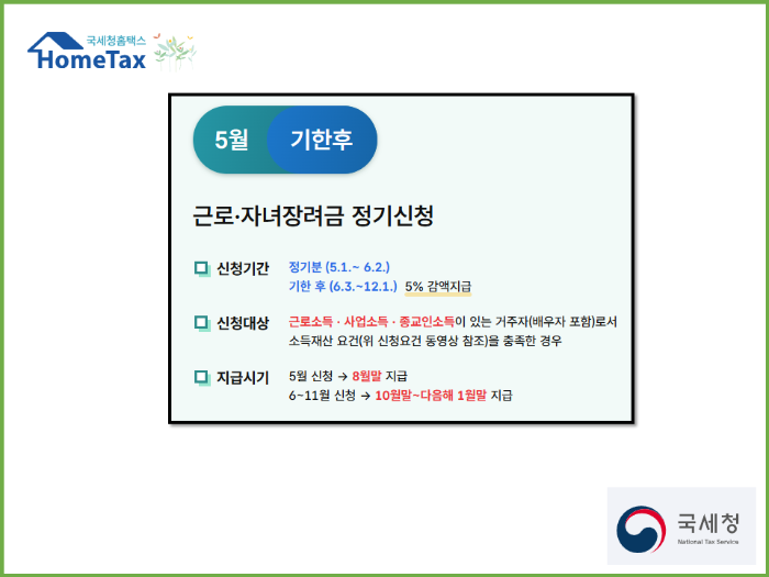 2025년 근로장려금 신청 방법