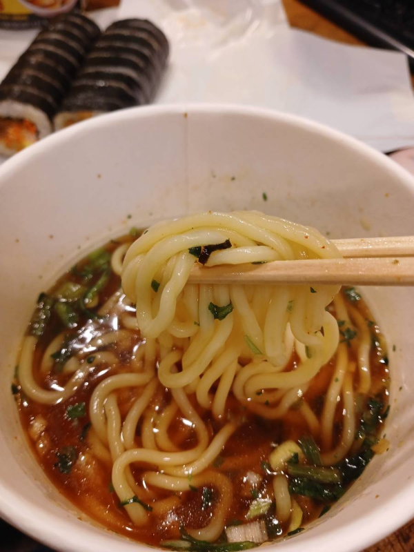 즉석우동 완성되다