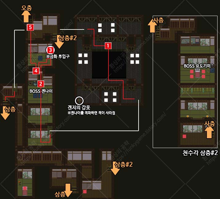 천수각 사층 지도 이미지
