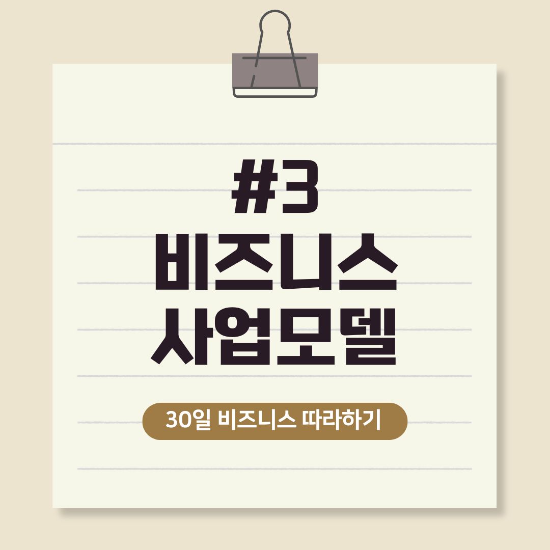 비즈니스 모델선택