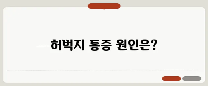 허벅지 통증 원인 정리 근육통 외에도 좌골 신경통 가능