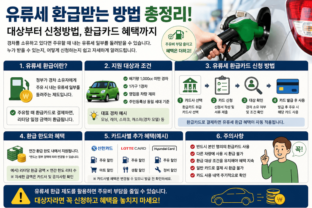 유류세 환급받는 방법 총정리