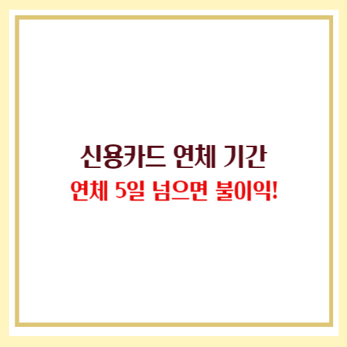 신용카드 연체 5일