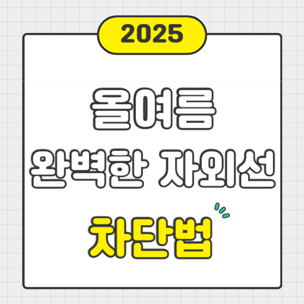 완벽한 자외선 차단법