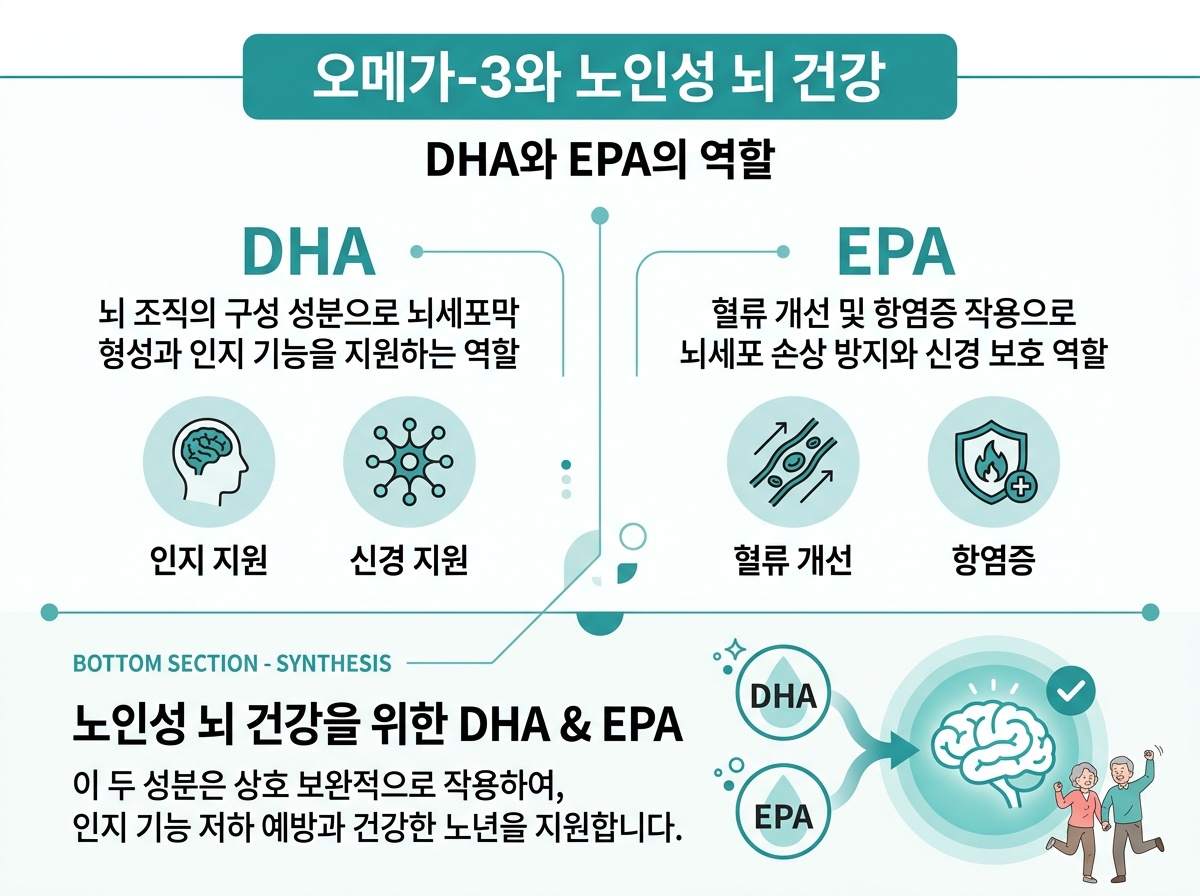 노인 치매 예방 오메가3 DHA EPA 효능 설명