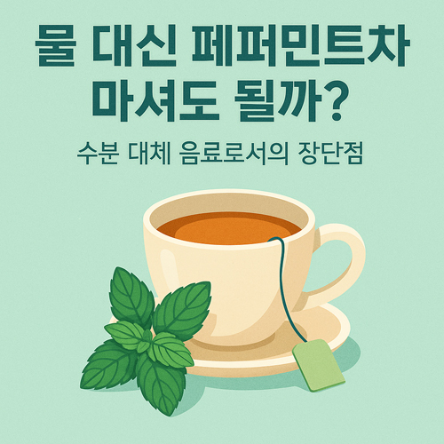 물 대신 페퍼민트차 마셔도 될까? 수분 대체 음료로서의 장단점