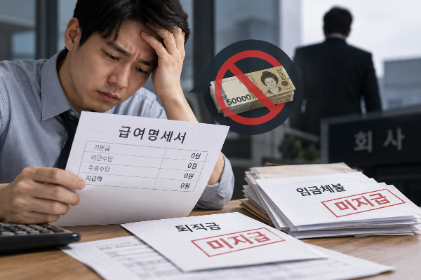 월급밀린거받기