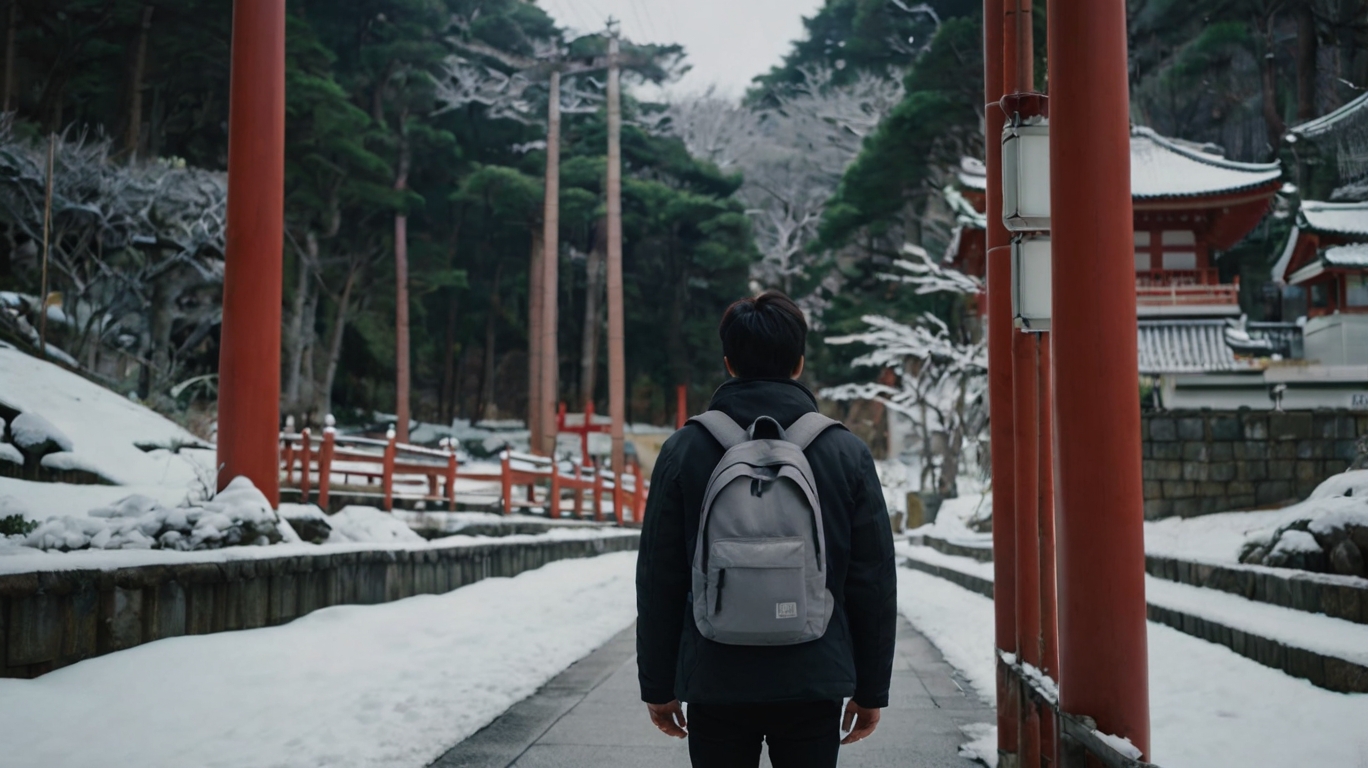 20대 남성 겨울 일본 여행 참고 사진
