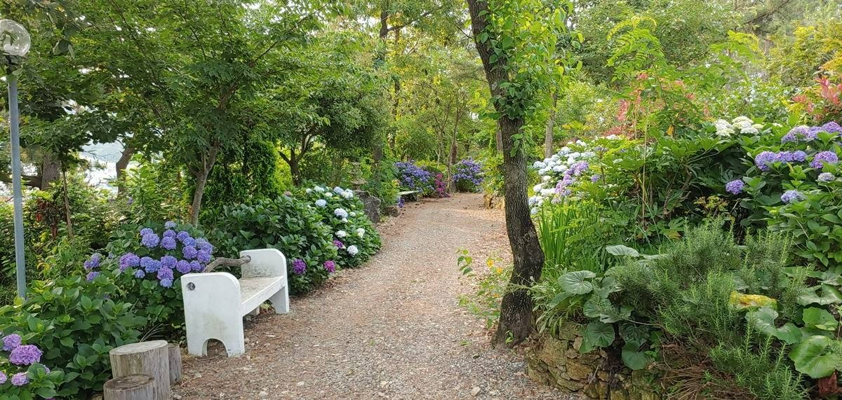 물빛소리정원의 오솔길