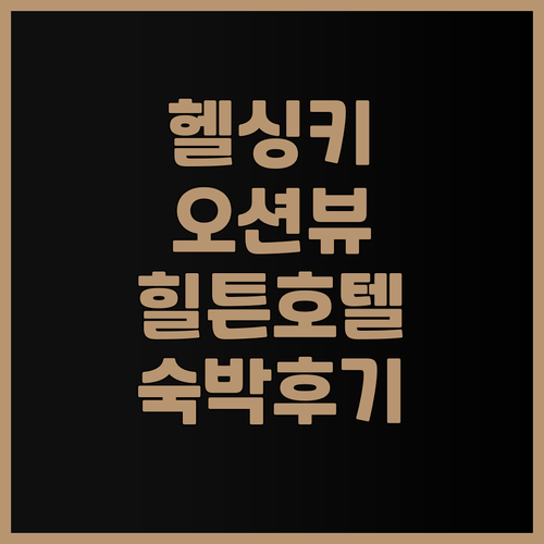 힐튼 헬싱키 카라스타자토르파 숙박 후..