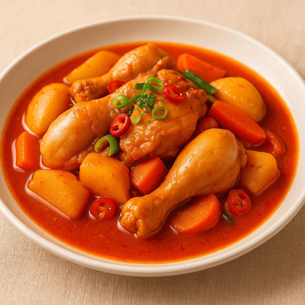 맛있게 끓여진 닭볶음탕