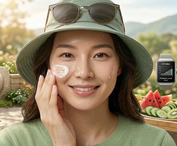 야외 활동 시 피부 보호를 위한 방법 이미지