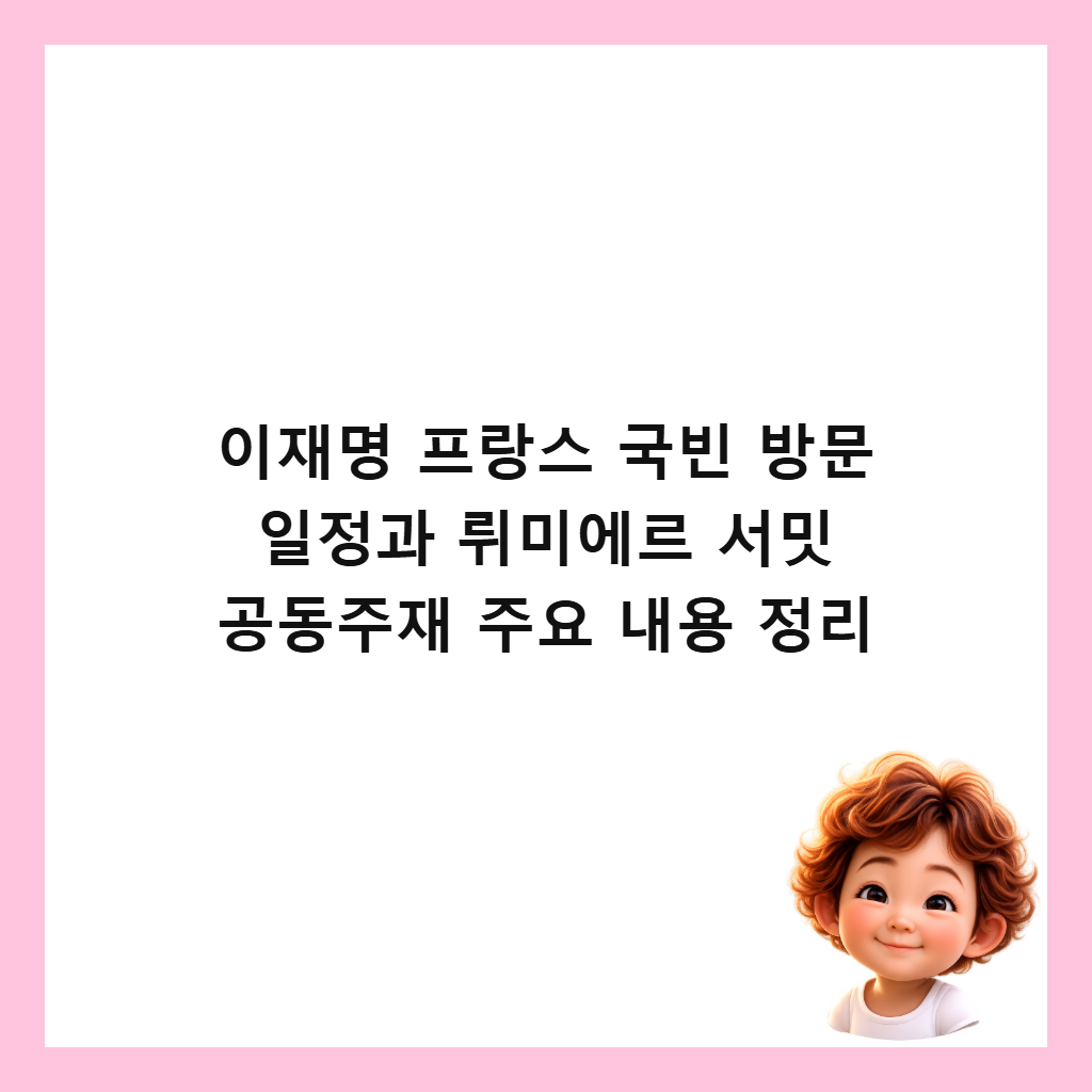 ์ด์ฌ๋ช
ํ๋์ค ๊ตญ๋น ๋ฐฉ๋ฌธ ์ผ์ ๊ณผ ๋คผ๋ฏธ์๋ฅด ์๋ฐ ๊ณต๋์ฃผ์ฌ ์ฃผ์ ๋ด์ฉ ์ ๋ฆฌ ์ธ๋ค์ผ