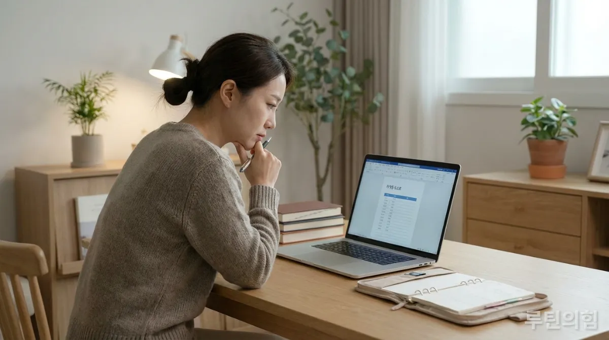 자신에게 맞는 자격증을 신중하게 선택하는 한국인 워킹맘