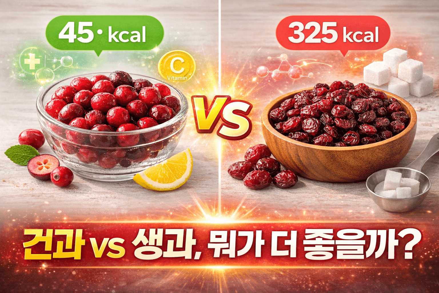 건과와 생과의 영양 차이와 기본 효능