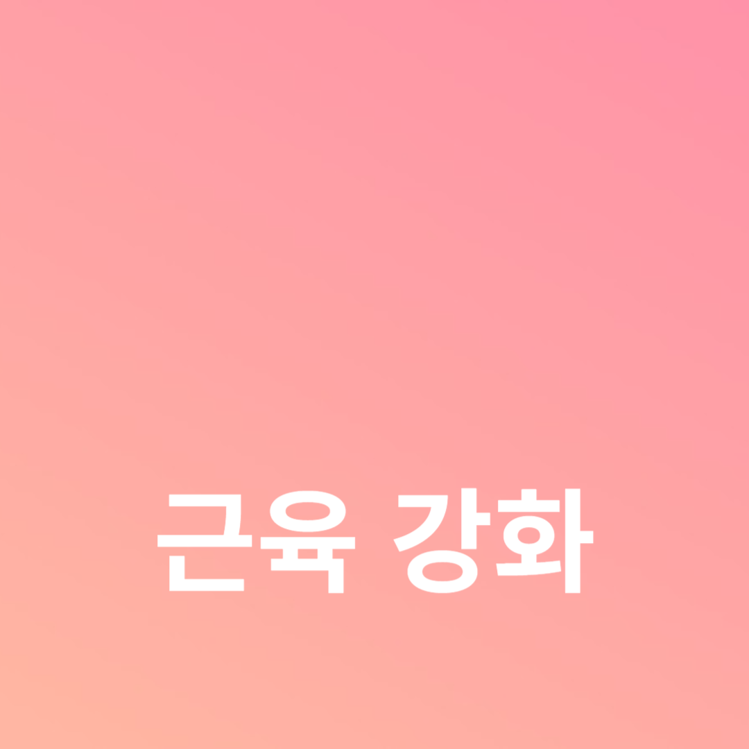근육 강화를 위한 효과적인 전략