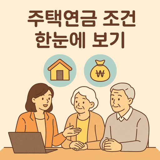 노후 생계 지원 – 주택연금 가입조건과 수령액