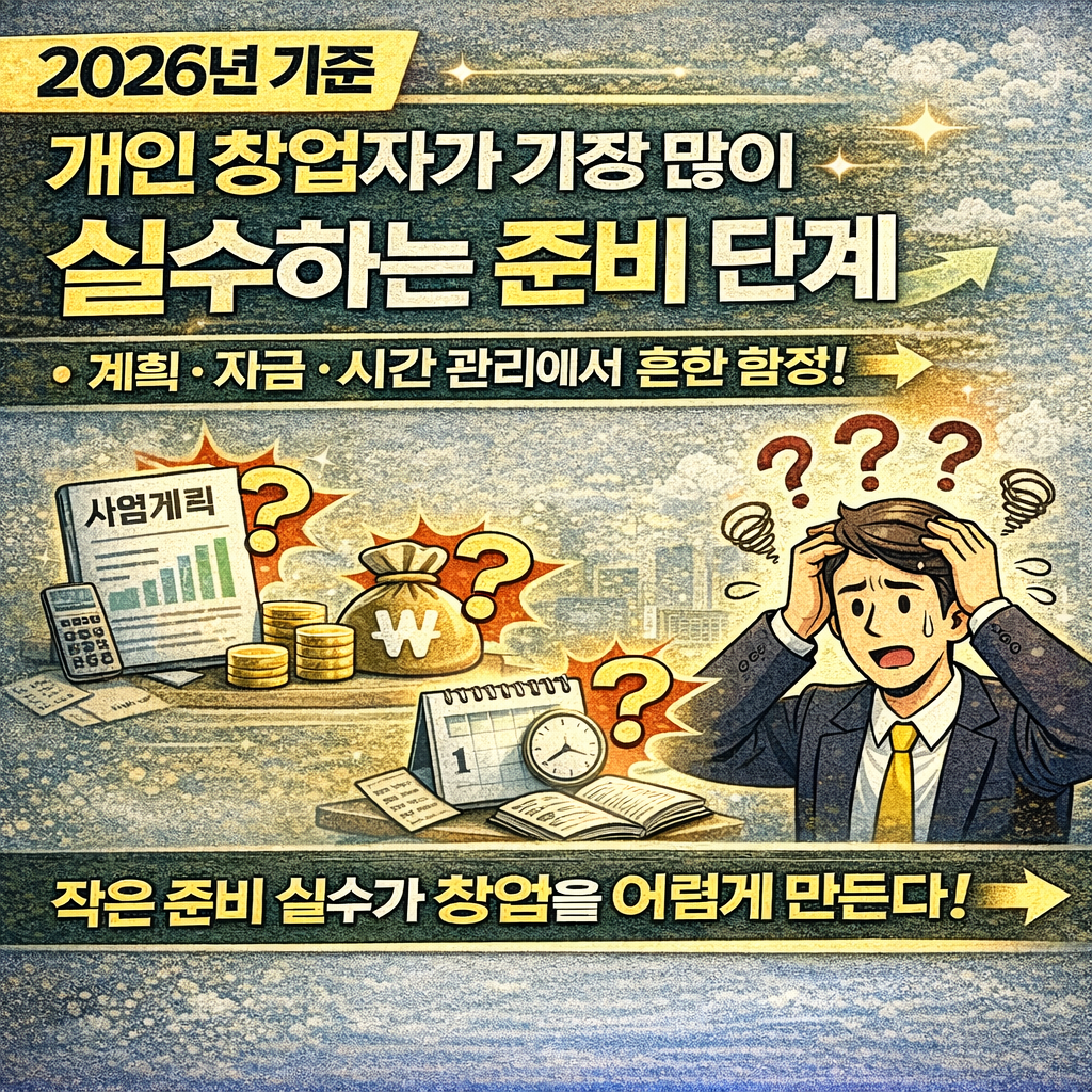 개인 창업자가 실수하는 단계