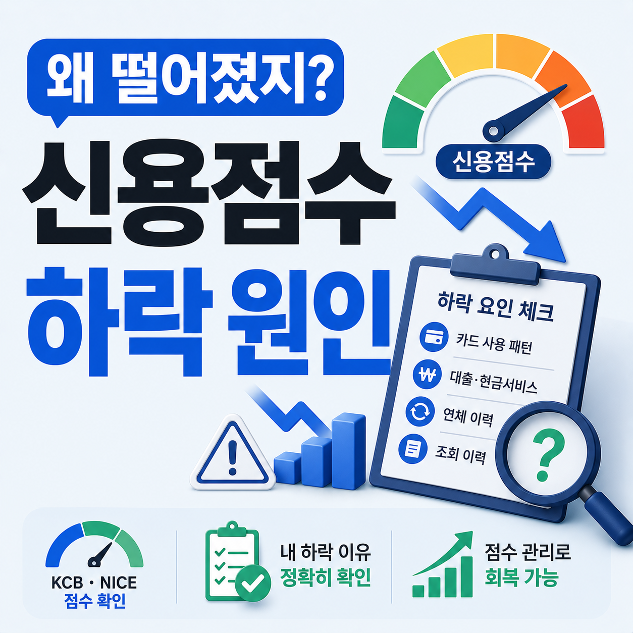 신용점수가 갑자기 떨어지는 이유와 판단 기준