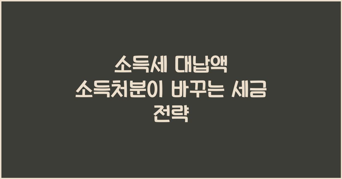 소득세 대납액 소득처분