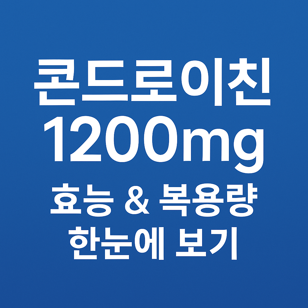 콘드로이친 1200mg 효능