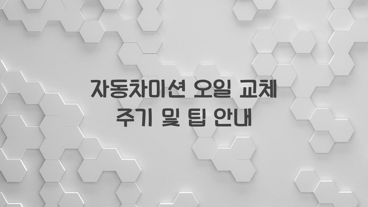 자동차미션