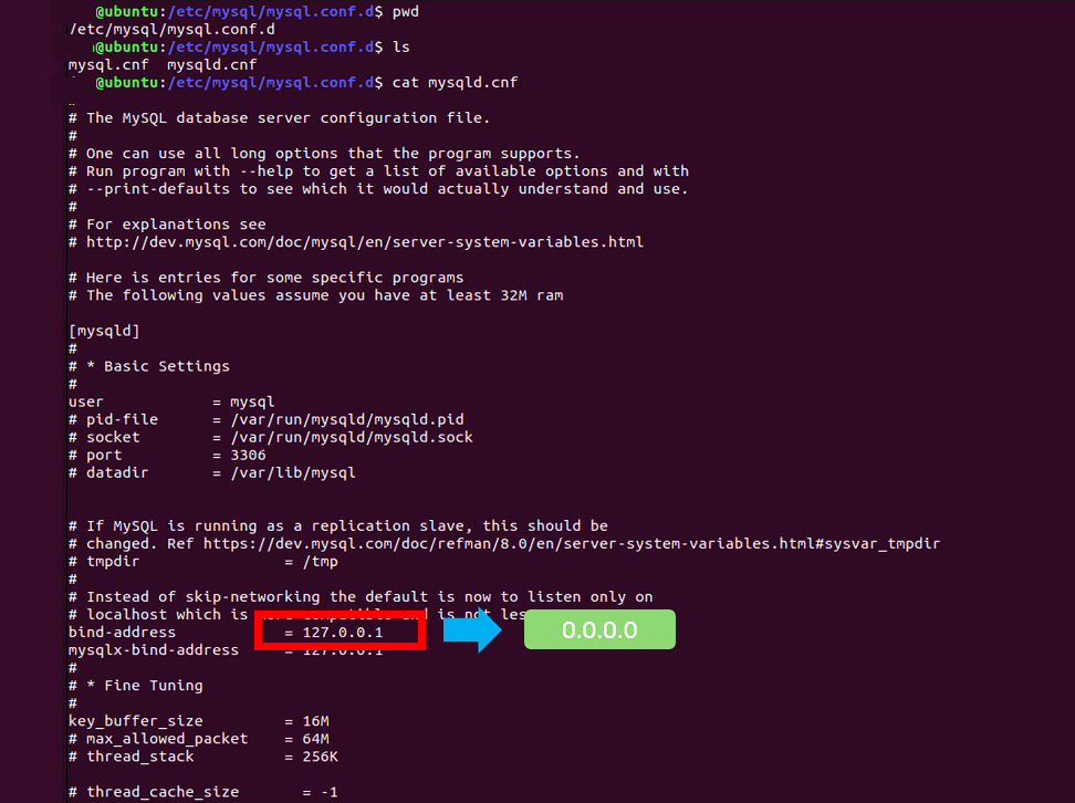 MySQL 설정 파일 수정.