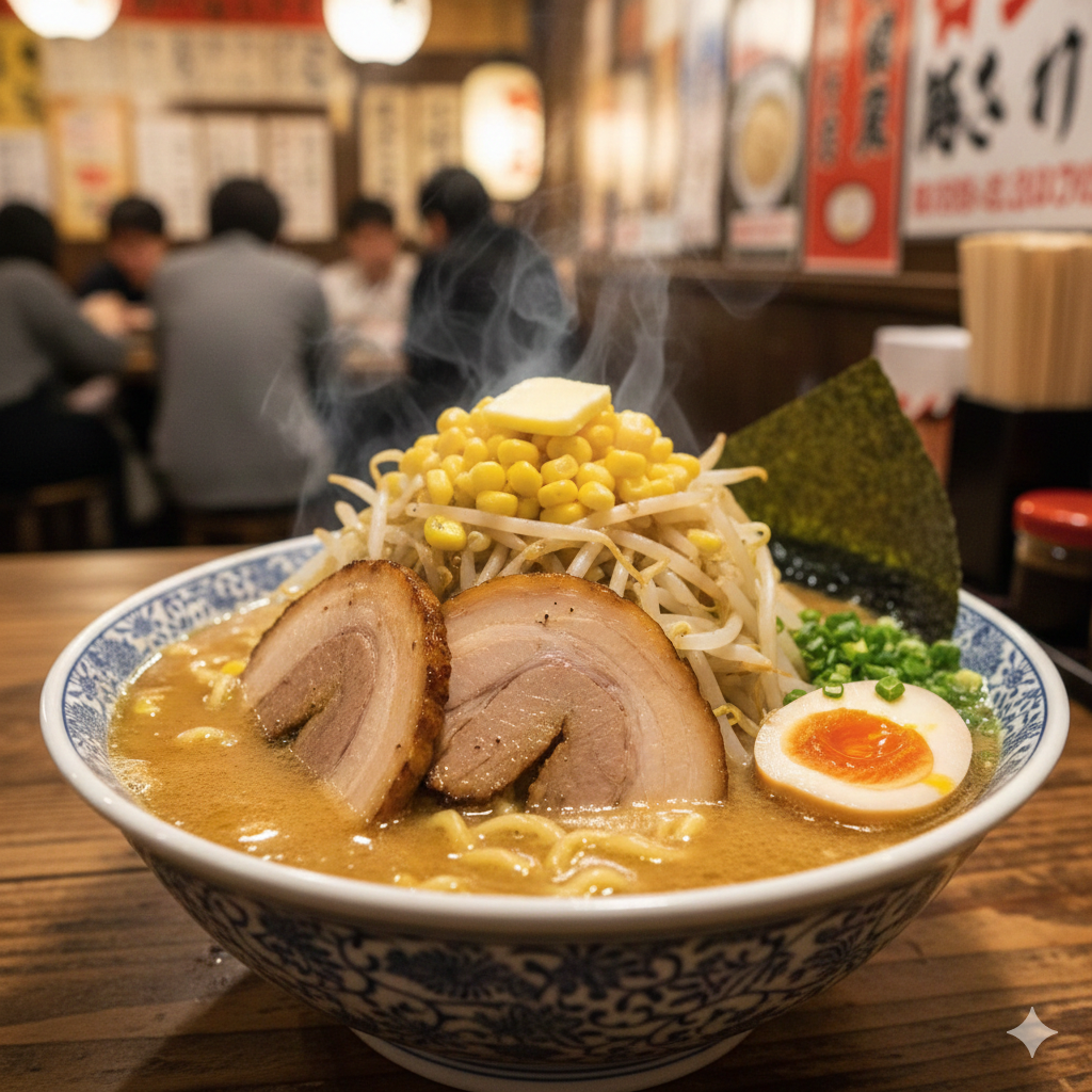 일본 3대 라멘 삿포로 라멘 미소된장 베이스