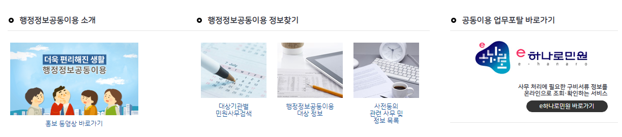 행정정보공동이용시스템-미환급금-신청-사이트