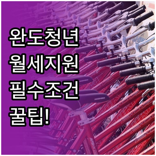 완도군 청년월세지원 서류 준비와 신청..