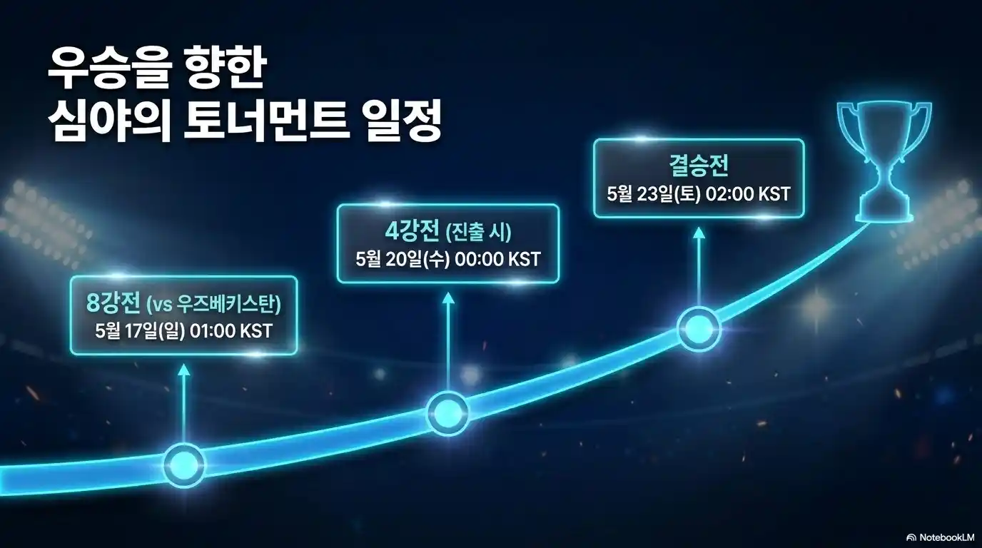 AFC U-17 아시안컵 8강 4강 결승 중계 일정